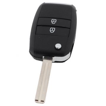 Kia 2-button folding key - key blade straight with notch center - suitable for Kia Picanto