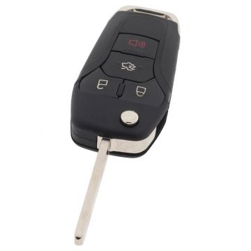 Ford 3-button folding key with panic button - key blade straight (model 4)