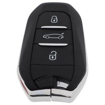 Peugeot 3-button Smart Key Housing with battery case - trunk push button