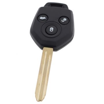 Subaru 3-button key bezel - key blade point with notch center with electronics 433MHZ - ID62 transponder