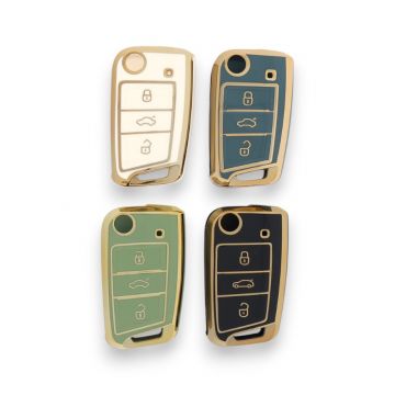 Volkswagen 3-button folding key TPU key cover (7000)