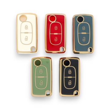 Peugeot 2-button folding key TPU key cover