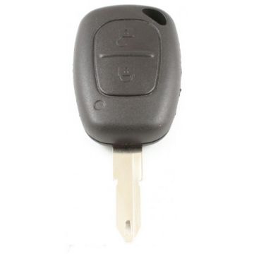 Renault 2-button key housing - key blade point with opening