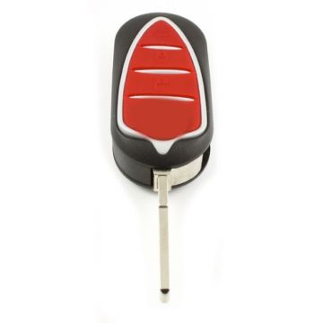 Alfa 3-button folding key - key blade straight with notch side