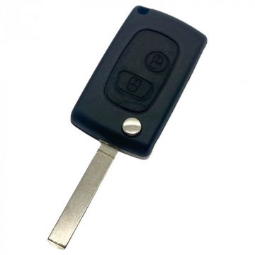 Citroën 2-button folding key - key blade straight (conversion kit)