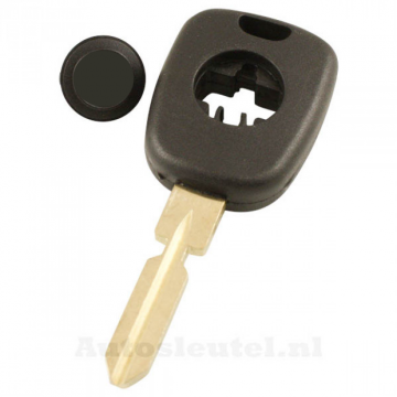 Mercedes 1-button key housing - key blade straight with notch center