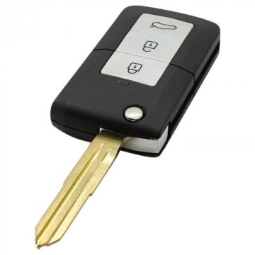 Kia 3-button folding key with panic button - key blade tip (conversion kit)