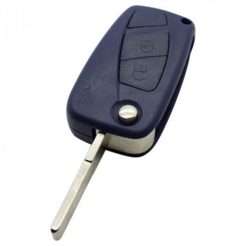 Fiat 2-button folding key purple - key blade straight with electronics 434MHZ - PCF7946 transponder