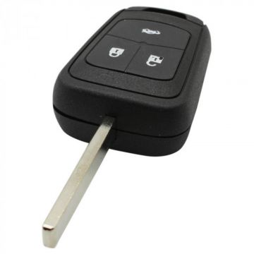 Opel 3-button key housing - key blade straight (model 3)