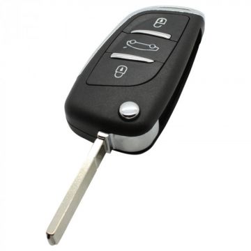 Citroën 3-button folding key - key blade straight suitable for Citroën DS