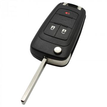 Chevrolet 2-button folding key with panic button - key blade straight