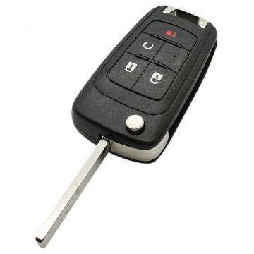 Chevrolet 3-button folding key with panic button - key blade straight