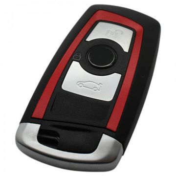 BMW 3-button Smart Key Housing (red striping) - for BMW 3,5,7-series