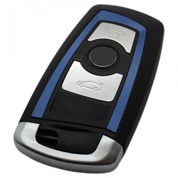 BMW 3-button Smart Key Housing (blue striping) - for BMW 3,5,7-series