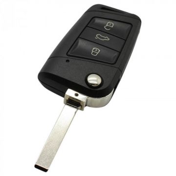 Volkswagen 3-button folding key - key blade straight