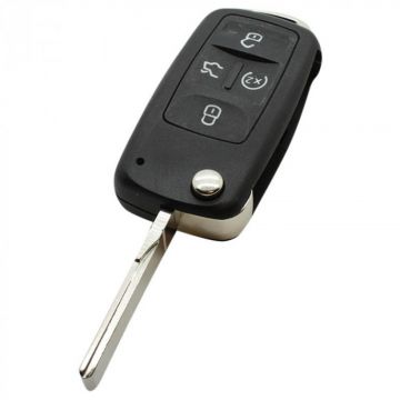 Volkswagen 4-button folding key - key blade straight with notch side (model 2)