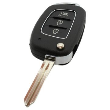 Hyundai 3-button folding key - key blade tip with notch right (model 5)