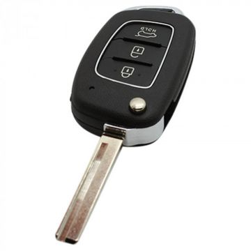 Hyundai 3-button folding key - key blade straight with notch right (model 2)