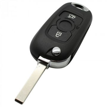 Opel 2-button folding key - key blade straight (model 2)