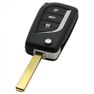 Toyota 3-button folding key - key blade straight (model 2)