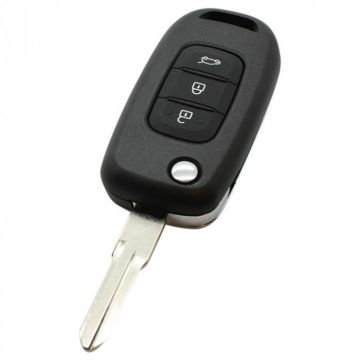 Renault 3-button folding key - key blade point with electronics 434MHZ - PCF7961M - HITAG AES - 4A transponder