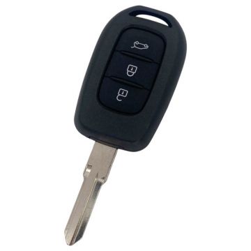 Renault 3-button key housing - key blade point with notch right