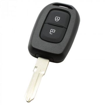 Renault 2-button key housing - key blade point with notch right