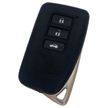 Lexus 3-button smart key - key blade straight with notch center