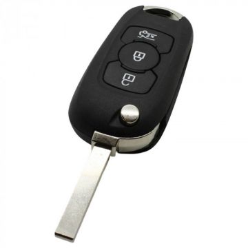 Opel 3-button folding key - key blade straight