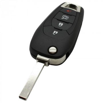 Chevrolet 3-button folding key with panic button - key blade straight (model 2)