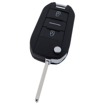 Citroën 3-button folding key - key blade straight (model 3)