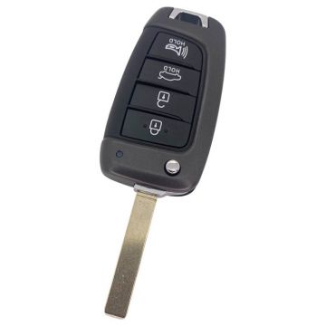 Hyundai 4-button folding key - key blade straight - trunk