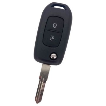 Dacia 2-button folding key - key blade point with notch right - HU136