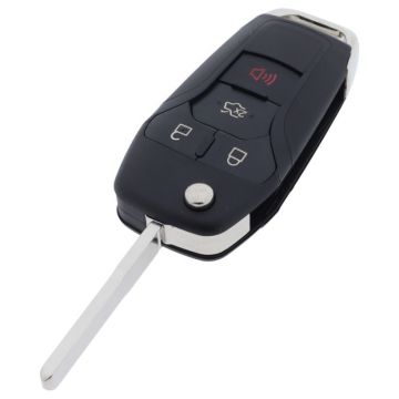 Ford 3-button folding key with panic button - key blade straight (model 2)