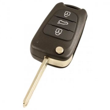 Hyundai 3-button folding key - key blade straight with electronics 433MHZ - ID4D60 transponder for Hyundai I30