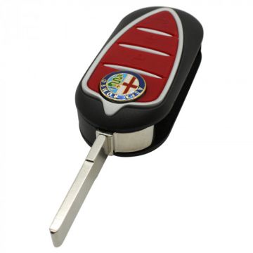 Alfa 3-button folding key - key blade straight with electronics 434MHZ - PCF7946 transponder