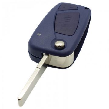 Fiat 3-button folding key - key blade straight with electronics 434MHZ - PCF7946 - purple