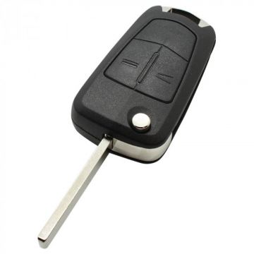 Opel 2-button folding key - key blade straight electronics 433MHZ - 7941 transponder - suitable for Astra year 2006 and older