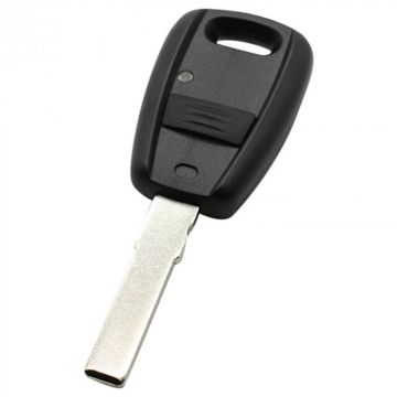 Fiat 1-button key housing black - key blade straight with electronics 434MHZ - suitable for Fiat Punto and Fiat Doblo