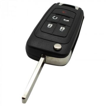 Chevrolet 4-button folding key with panic button with electronics 433MHZ - ID46/ PCF7937E / PCF7941E transponder