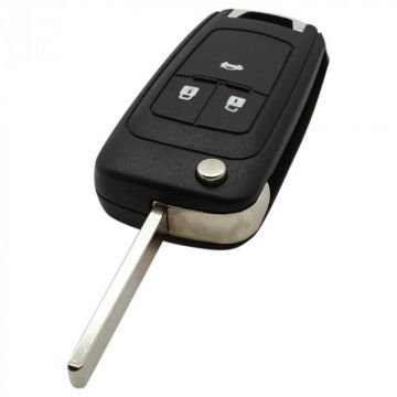 Chevrolet 3-button folding key with electronics 433MHZ - PCF7952 transponder