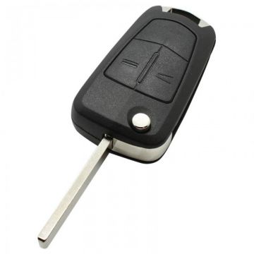 Opel 2-button folding key - key blade straight with electronics 433MHZ - 7941 transponder - suitable for Opel Corsa 2007-2014