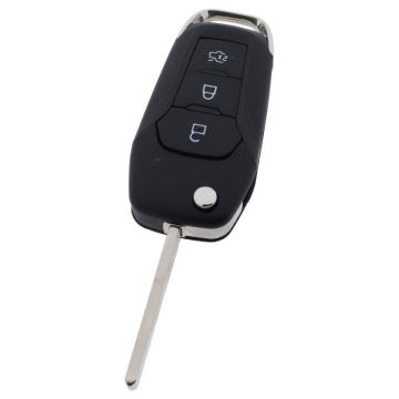 Ford 3-button folding key - key blade straight with electronics 434MHZ - ID49 transponder