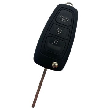 Ford 3-button folding key - key blade straight with electronics 434MHZ - Hitag Pro - 49 Chip - GK2T-15K601-AA - A2C94379402 suitable for Ford Transit (OEM)