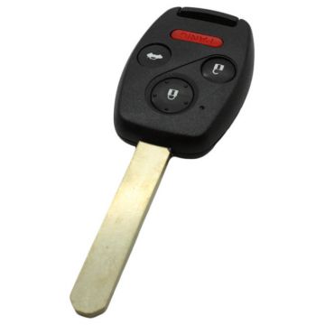 Honda 3-button key housing with panic button - key blade straight with electronics 433MHZ - ID48 transponder