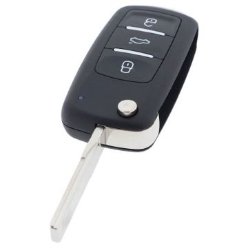 Skoda 3-button folding key with electronics - ID48- HU66 - 5K0837202Q