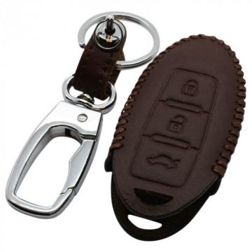 Nissan 3-button smart key cover - brown