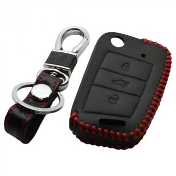 Volkswagen 3-button folding key cover - black