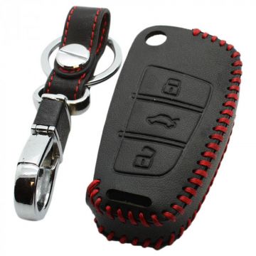 Audi 3-button folding key cover - black (model 2)