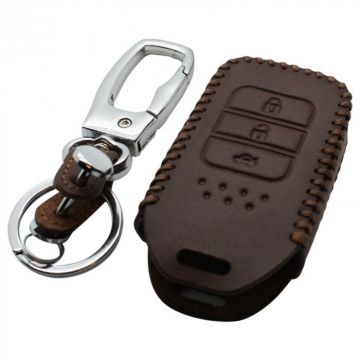 Honda 3-button smart key cover - brown